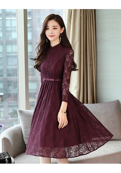 dress brukat korea d6073