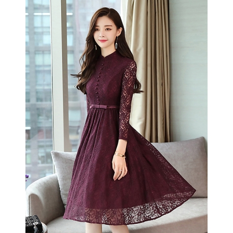 dress brukat korea d6073