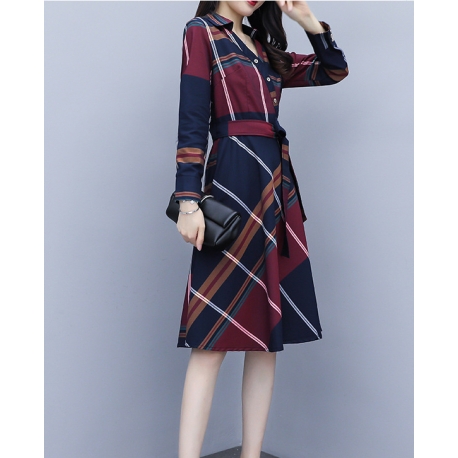 dress wanita korea D6077