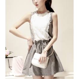 dress wanita model korea D1132