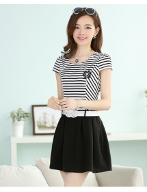 dress wanita korea D2335