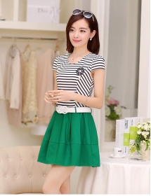 dress wanita korea D2337