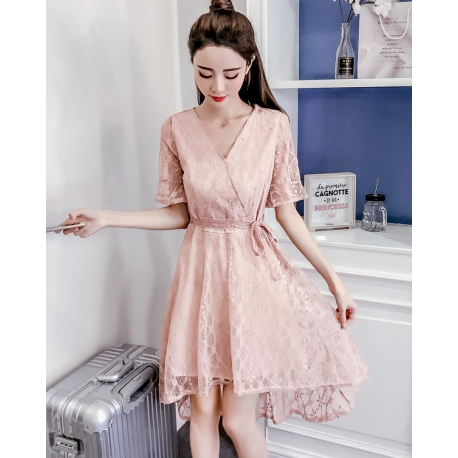 dress brukat korea D5352