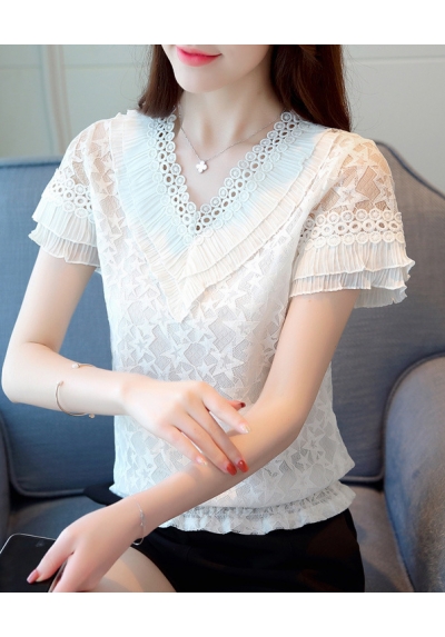 blouse brukat korea T6216