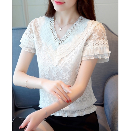 blouse brukat korea T6216