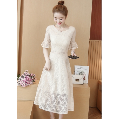 midi dress brukat korea d6284