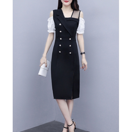 dress wanita korea D6342