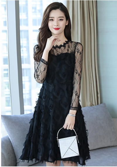 dress wanita korea D6363