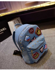 tas ransel denim motif bendera Bag687