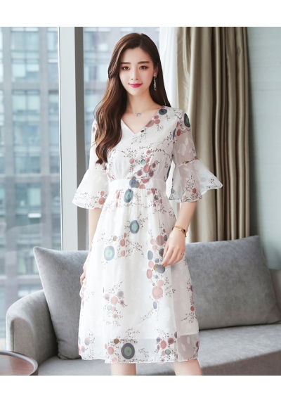 midi dress korea D6373