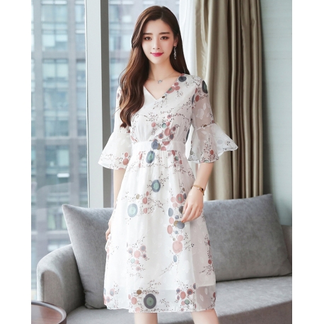 midi dress korea D6373