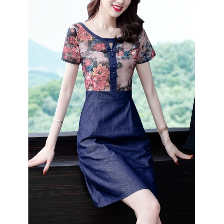 dress wanita korea D6427