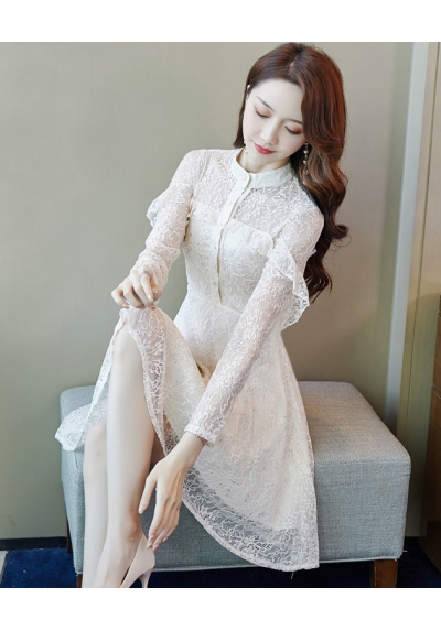 dress brukat korea D6440