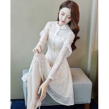 dress brukat korea D6440