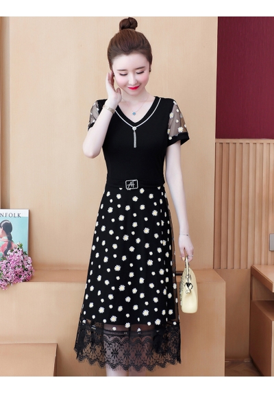 dress wanita korea D6433