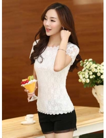blouse wanita model brukat T1535