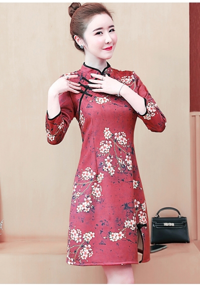 dress cheongsam import D6489