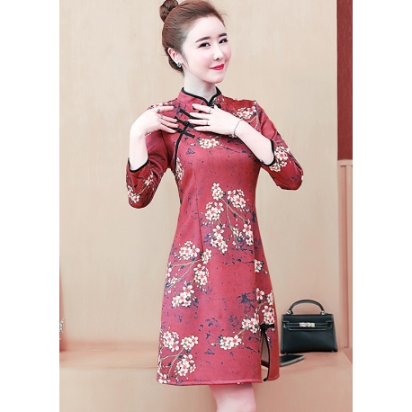 dress cheongsam import D6488