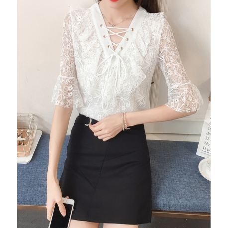 blouse  wanita korea T6537