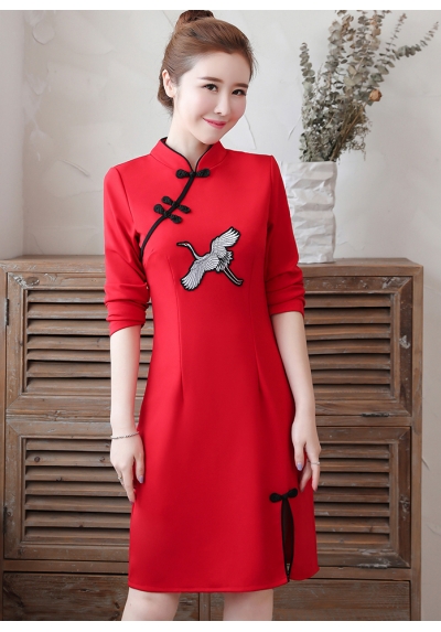 dress cheongsam import D6536
