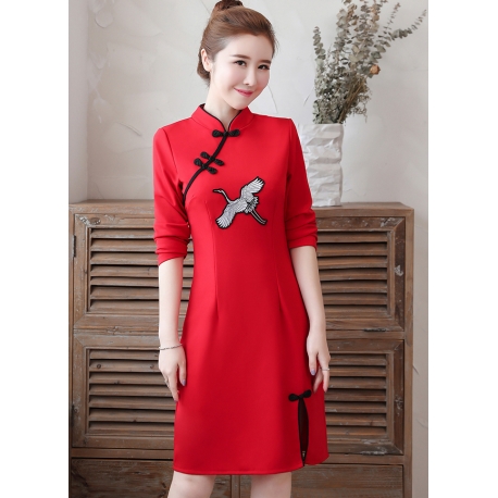 dress cheongsam import D6536