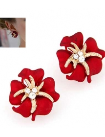 anting wanita motif bunga TT0187
