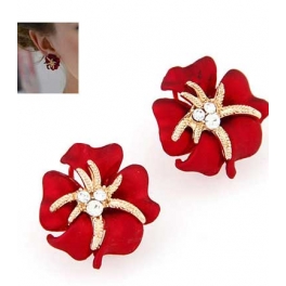 anting wanita motif bunga TT0187