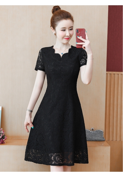 dress brukat korea D6574