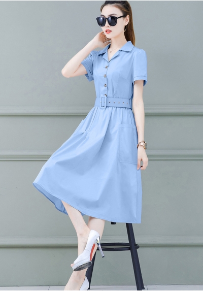 dress wanita korea D6607