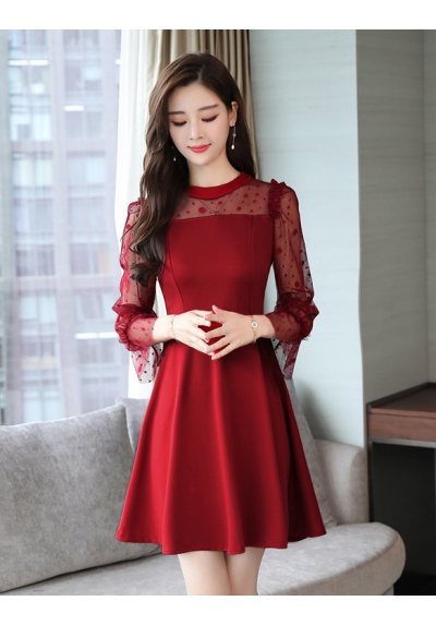 dress wanita korea D6609