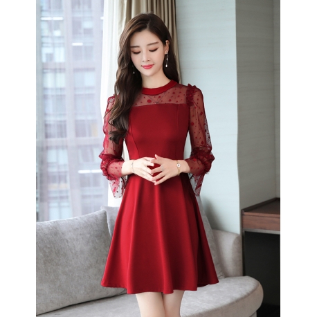 dress wanita korea D6609