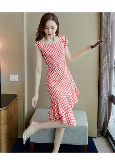 dress wanita korea D6619