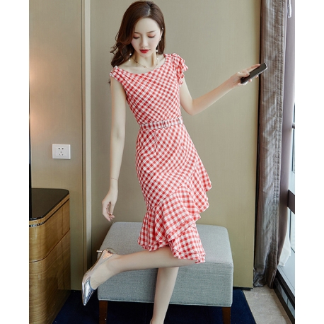 dress wanita korea D6619