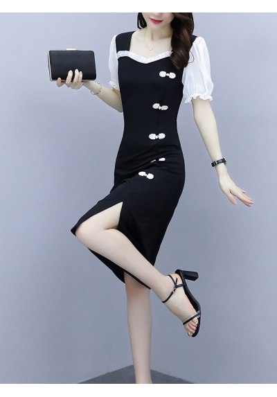 dress wanita korea D6609