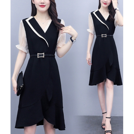 dress wanita korea D6632