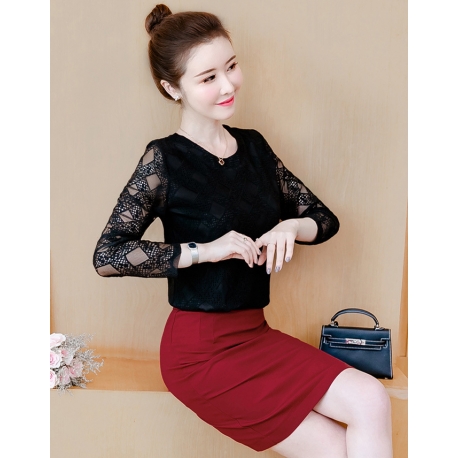 blouse brukat korea T6684