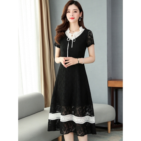 midi dress brukat D6701