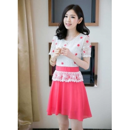 dress wanita model korea D1471