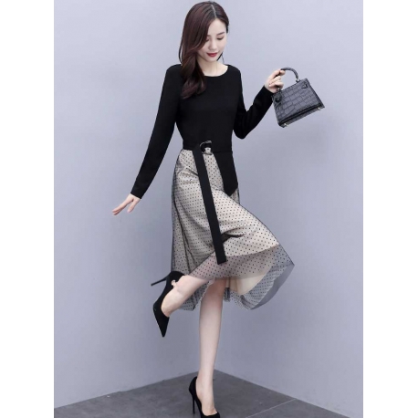 dress wanita korea D6797