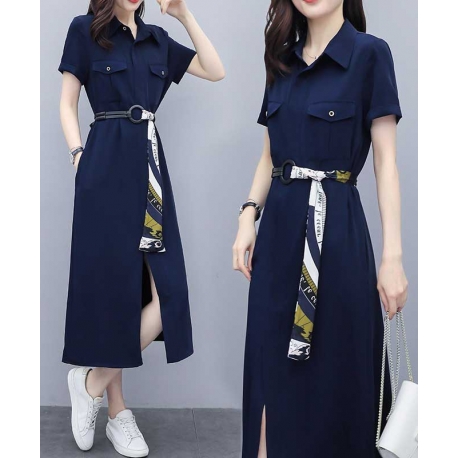 dress wanita korea D6812