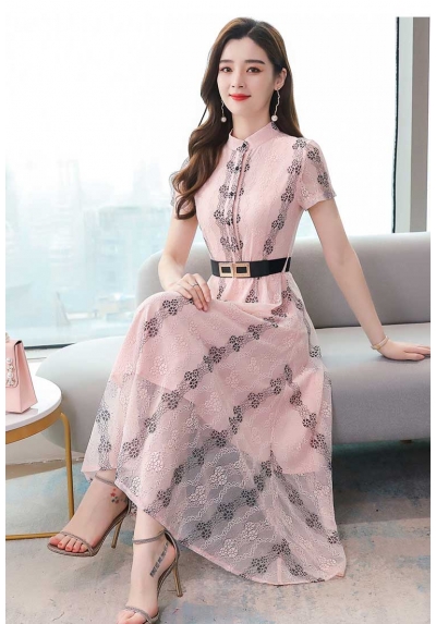 long dress brukat D6214