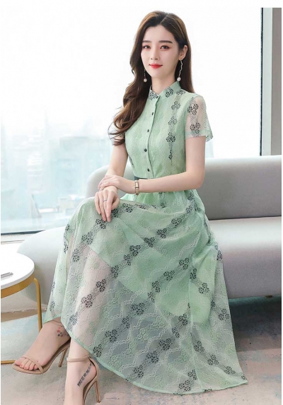 long dress brukat D6824