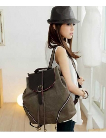 tas ransel wanita bahan kanvas Bag711