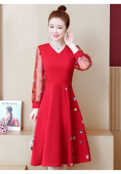 dress wanita korea D6832