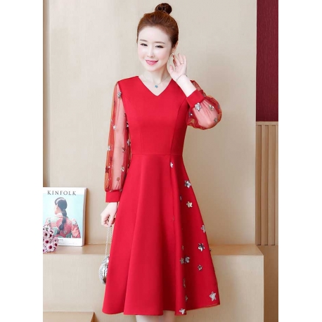 dress wanita korea D6832