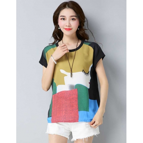 blouse  wanita korea T6829