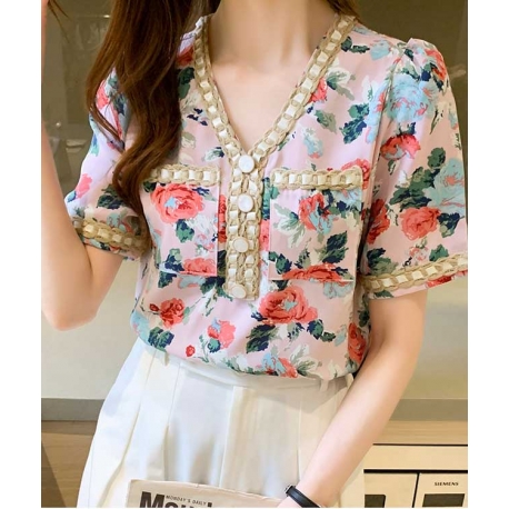 blouse  wanita korea T6880