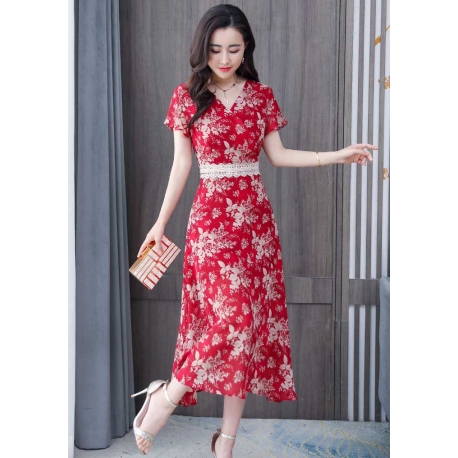 dress wanita korea D6910