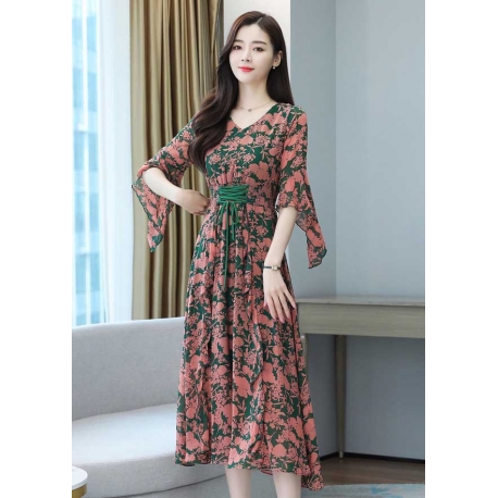 dress wanita korea D6916