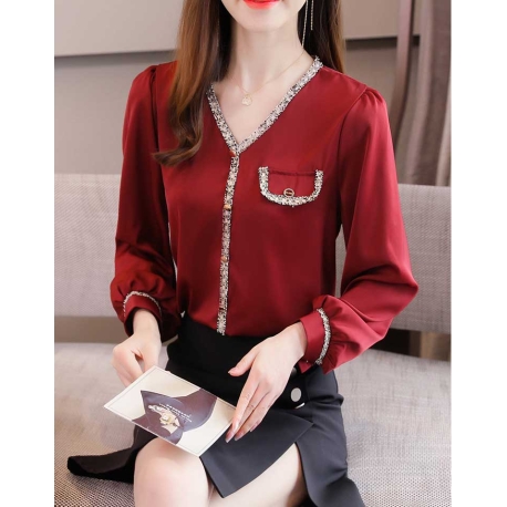 blouse  wanita korea T6933